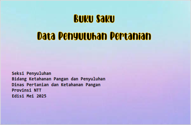 Buku Saku Data Penyuluhan Pertanian Edisi Mei 2025