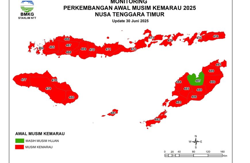 Monitoring Perkembangan Awal Musim Kemarau 2024 Nusa Tenggara Timur