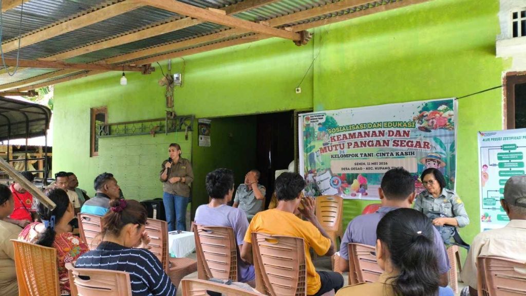 Sosialisasi Keamanan dan Mutu Pangan Segar Kelompok Tani Cinta Kasih di Desa Oesao