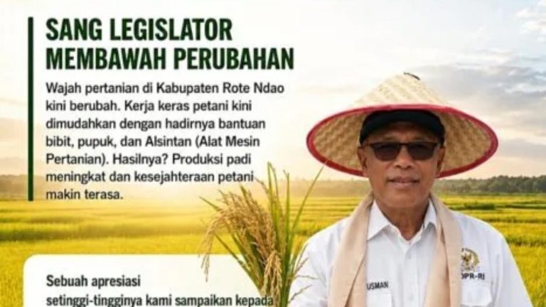Usman Husin dan Harapan Baru dari Sawah-Sawah Rote Ndao