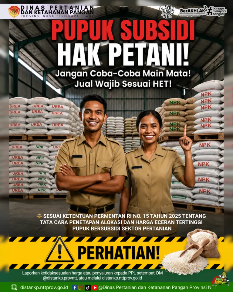 Sinergi Bersama Kawal Penyaluran Pupuk Bersubsidi di NTT