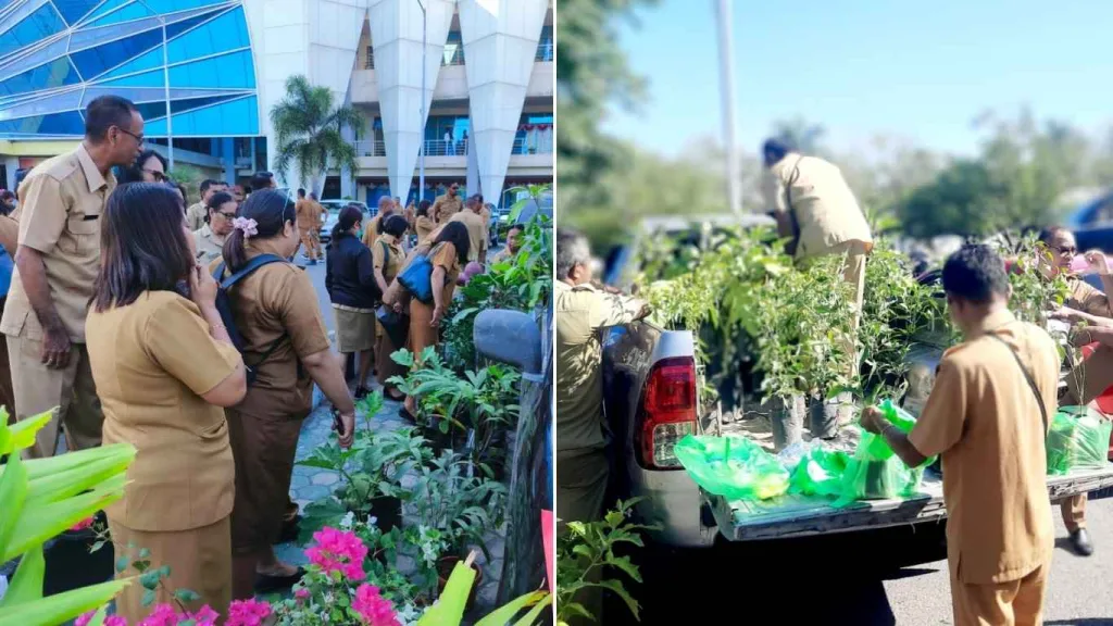 Dekatkan Layanan Benih, Distan KP NTT Hadirkan Aneka Tanaman di Pelataran Kantor Gubernur
