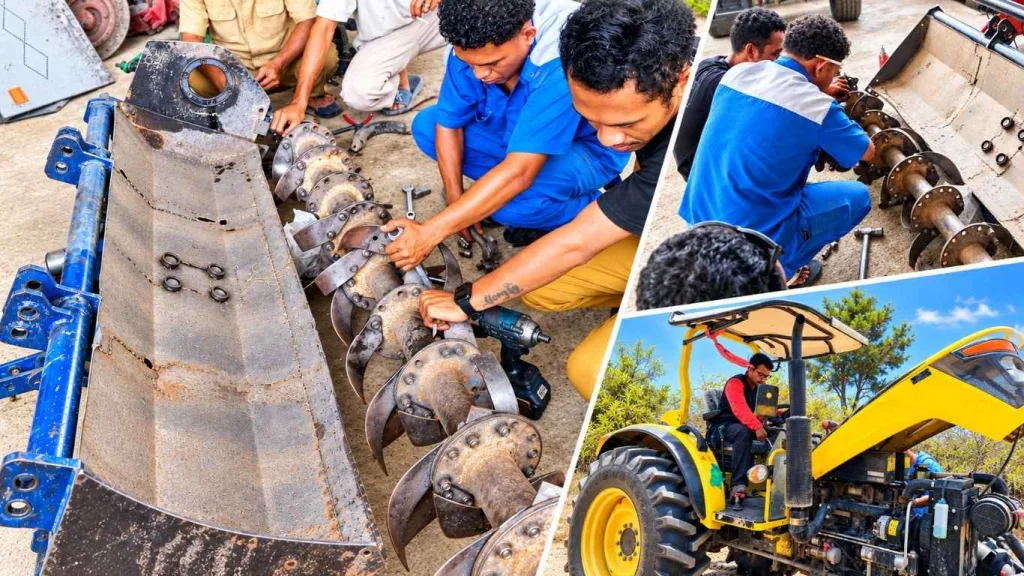 Dinas Pertanian NTT Rutin Lakukan Perawatan Traktor Roda Empat untuk Dukung Pengolahan Lahan