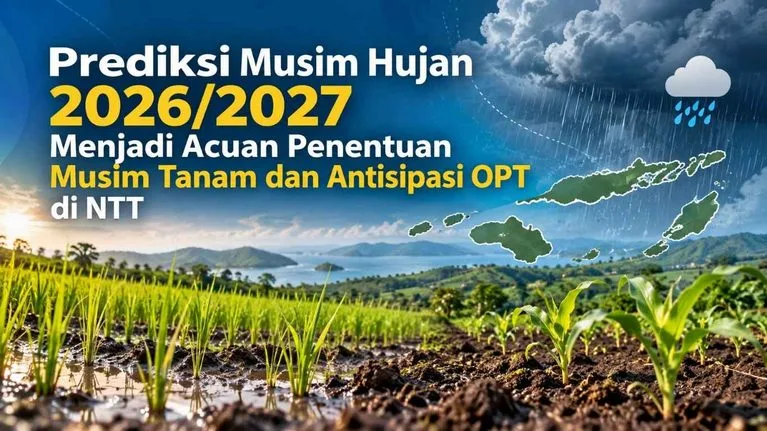 Prediksi Musim Hujan 2026/2027 Menjadi Acuan Penentuan Musim Tanam dan Antisipasi OPT di NTT